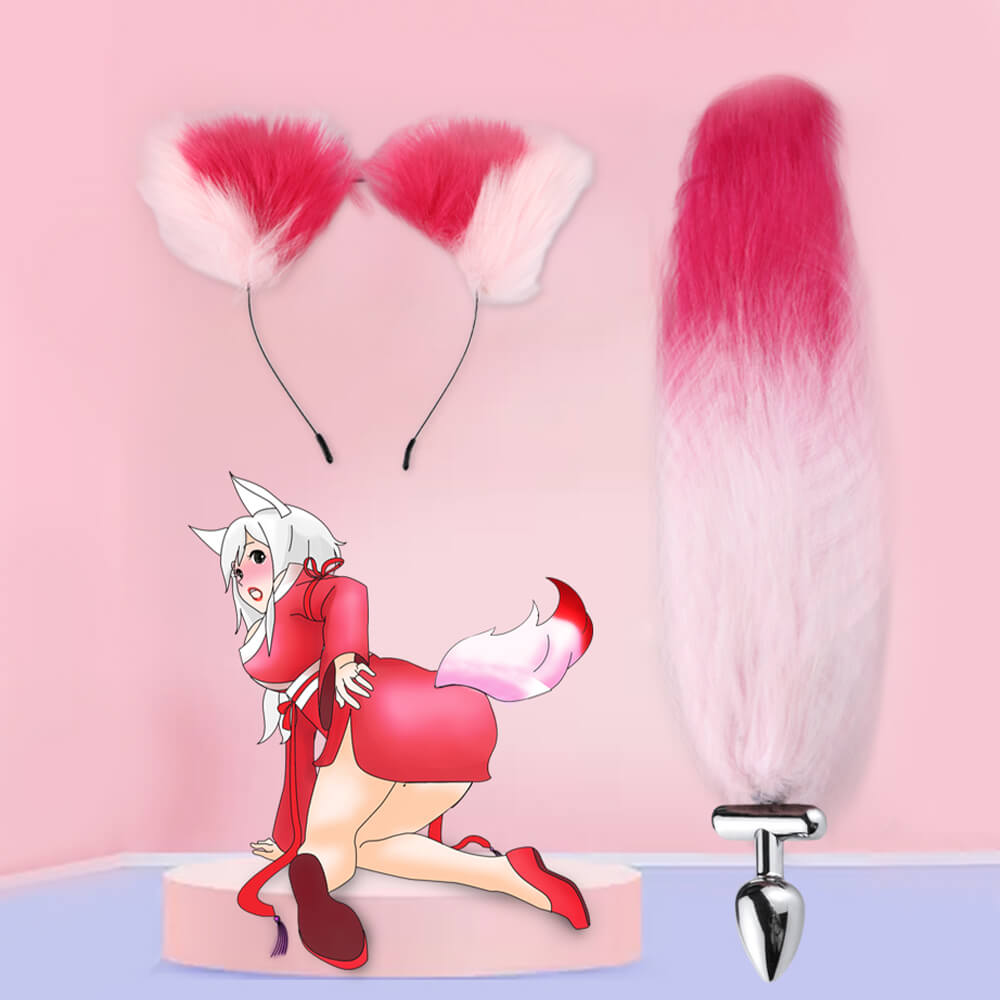 Finnick - 15 Inch Fox Tail Metal Butt Plug - Anal Sex Toy - 2 Colors