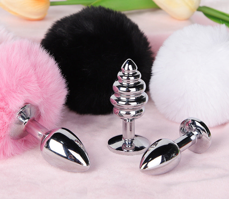 Lola - Bunny Tail Butt Plug - Metal Butt Plug - Anal Sex Toy