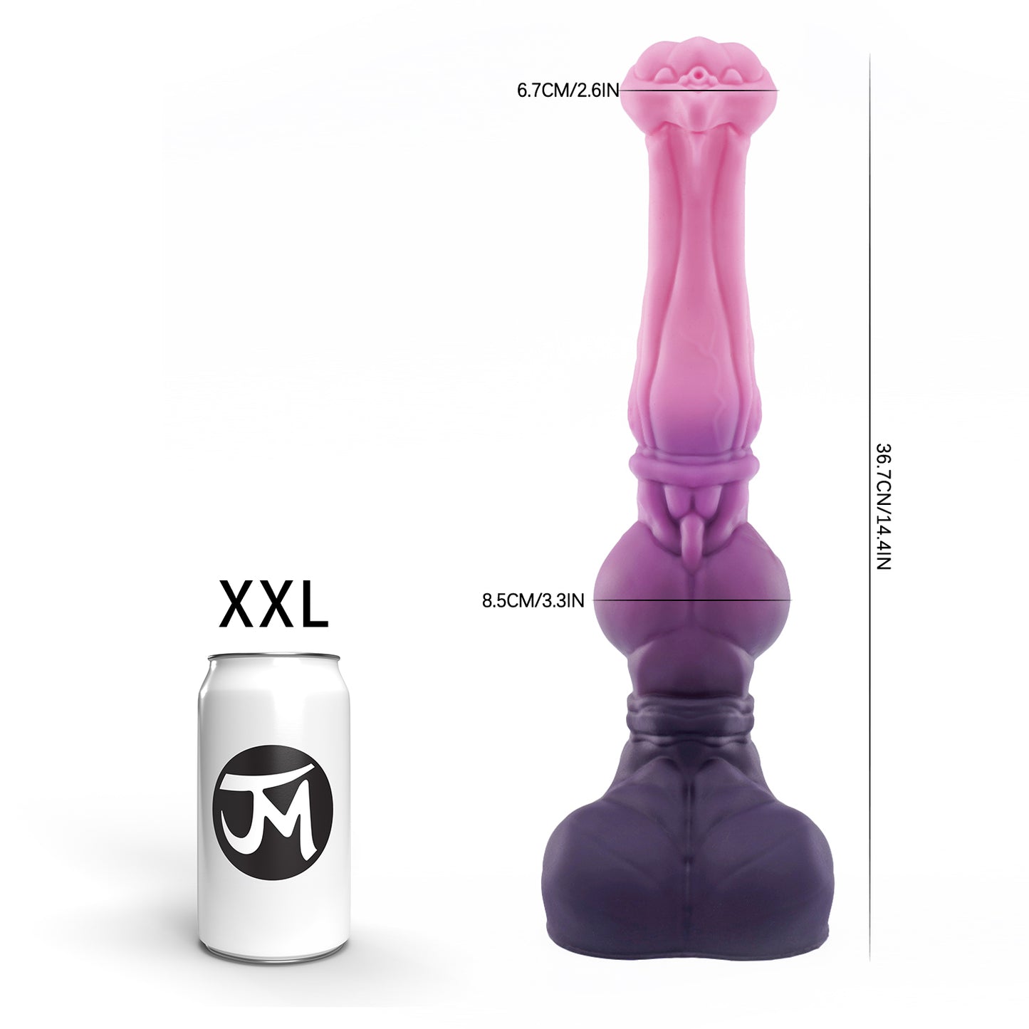 SWISOK Magga - Fantasy Dildo-14,4 Zoll Pferde knete Dildo-Trompeten form Pferd Dildo