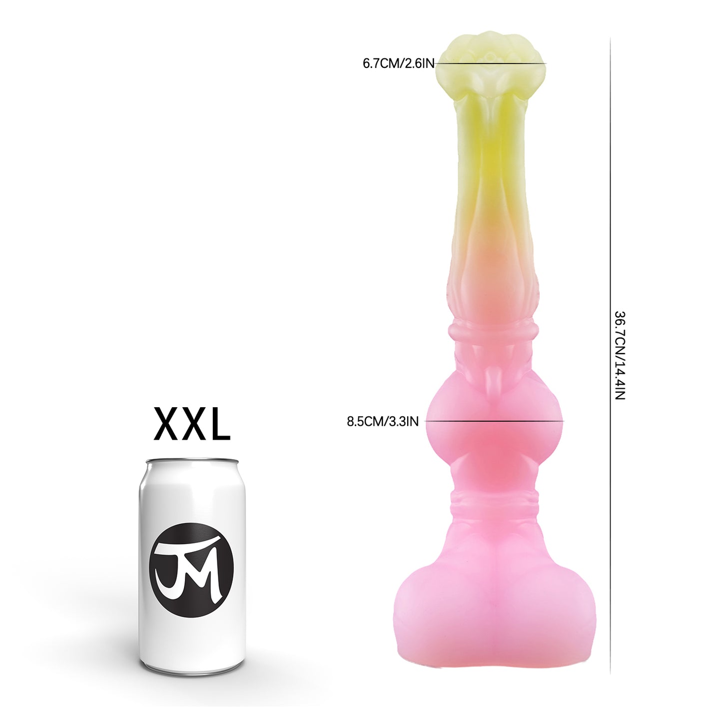 SWISOK Magga - Fantasy Dildo-14,4 Zoll Pferde knete Dildo-Trompeten form Pferd Dildo