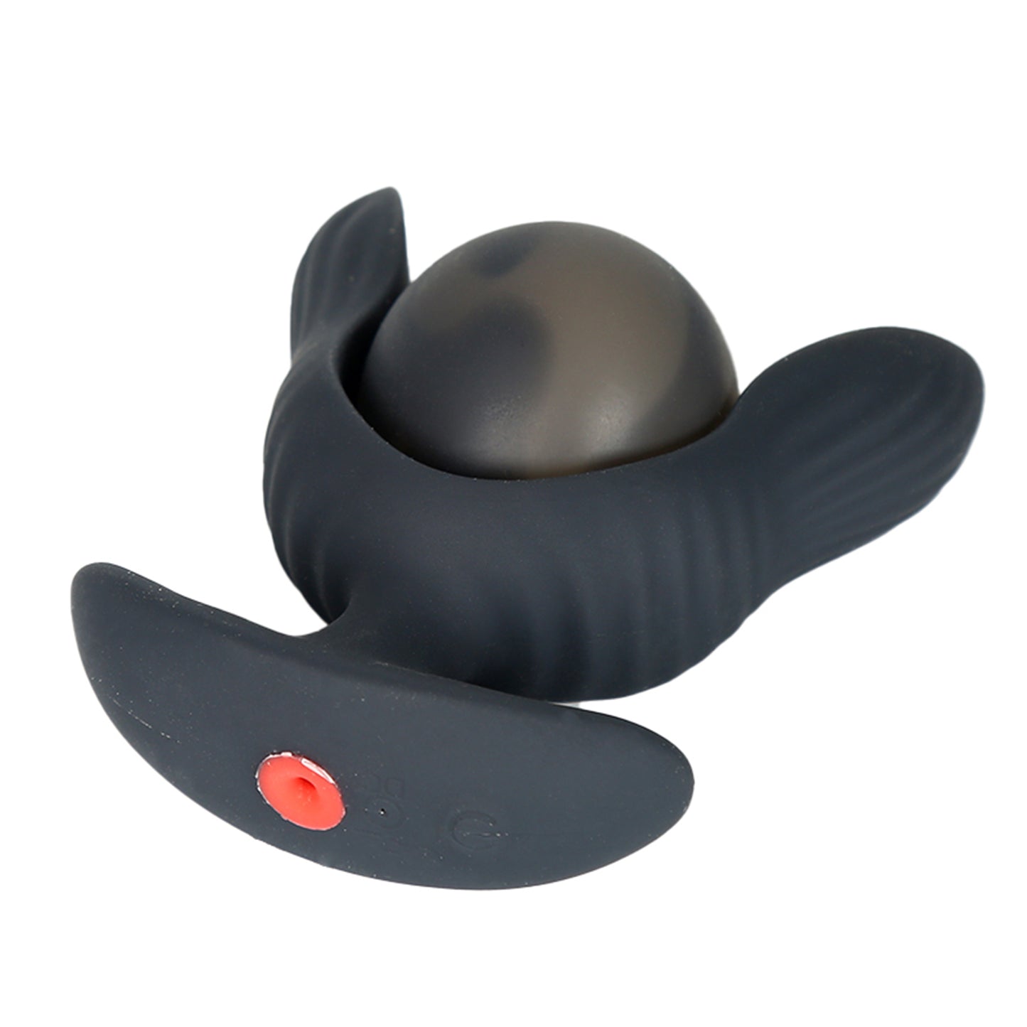 Petal - Inflatable Vibrating Butt Plug - Black Anal Dilator