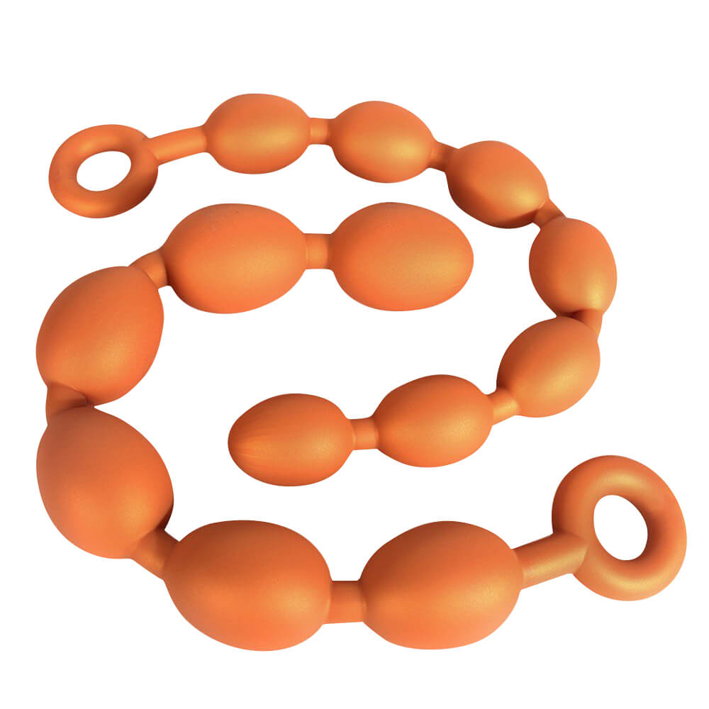 Drake - Silicone Anal Beads - 3 Sizes Anal Balls - Anal Chain with a Pull Ring