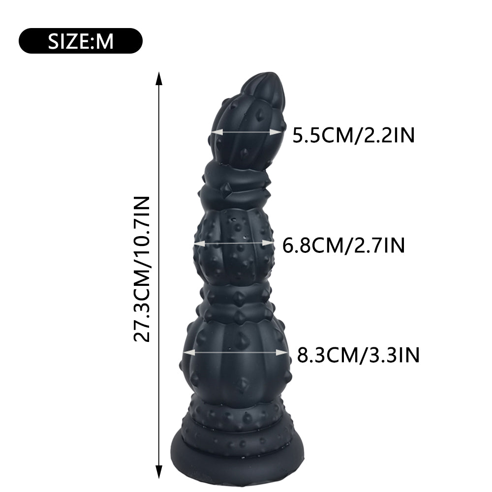 Fantasy-Dildo-Knotted-Dildo-Large-Anal-plug-G-Spot-Stimulation-Sex-Toys-black-size-M