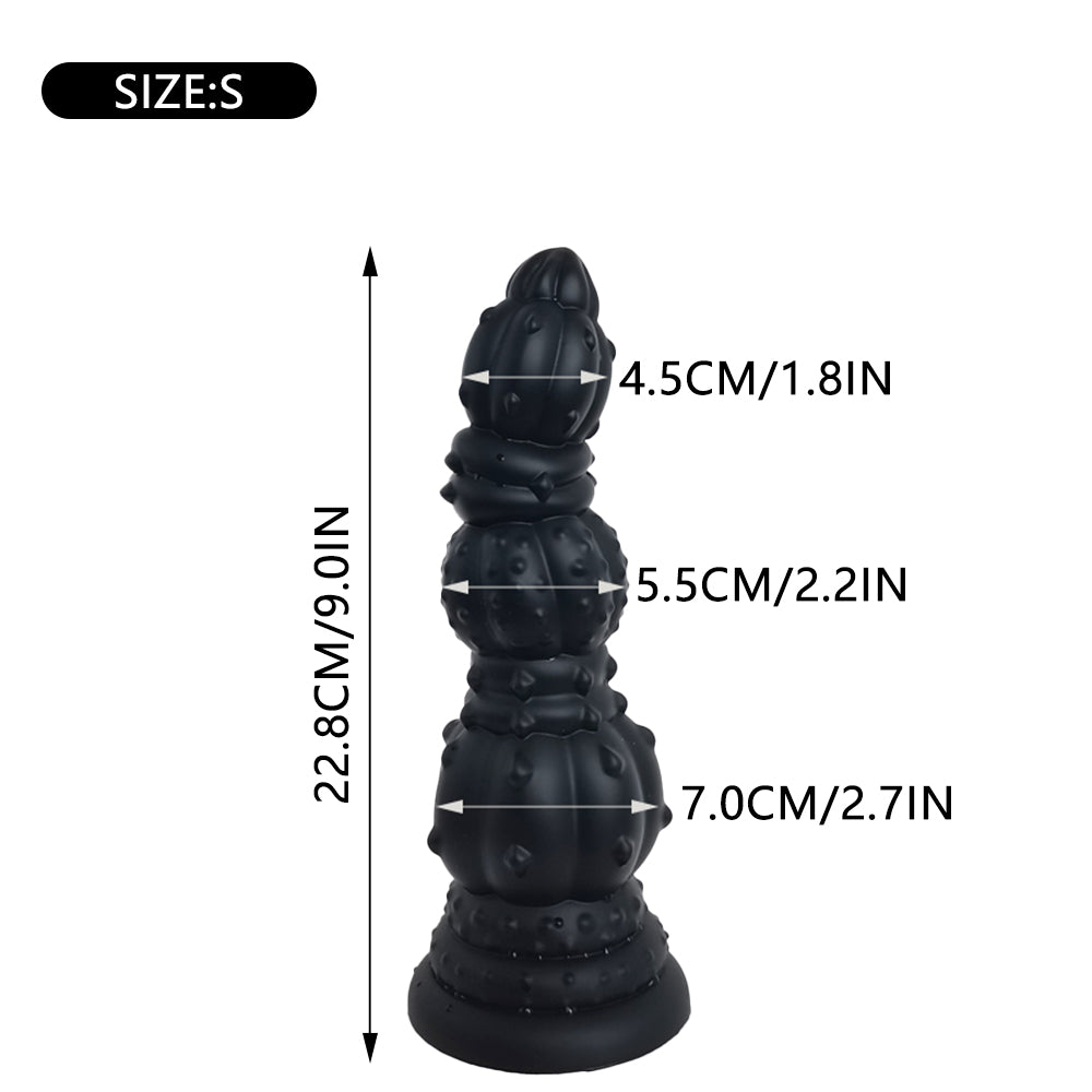 Fantasy-Dildo-Knotted-Dildo-Large-Anal-plug-G-Spot-Stimulation-Sex-Toys-black-size-S