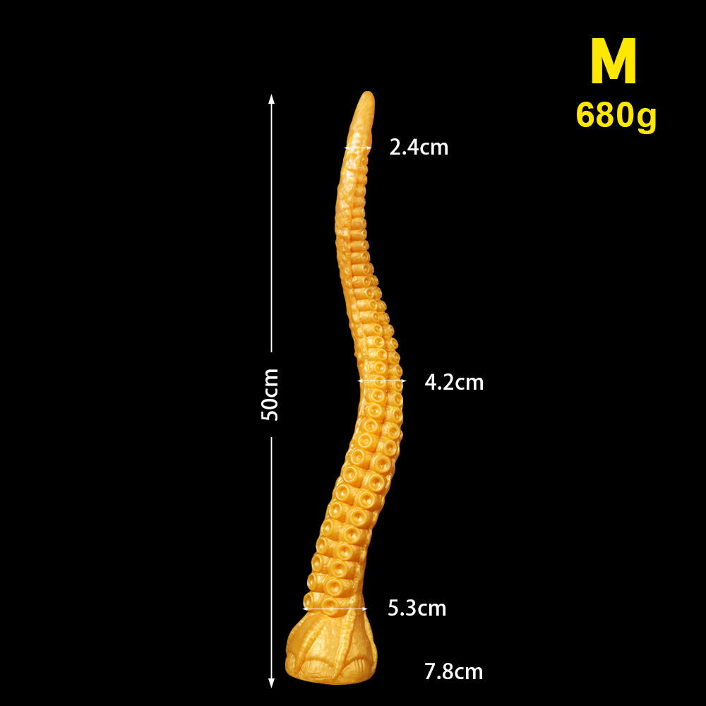 Fantasy_Siren_Dildo_Tentacle_Dildo-Silicone_Suction_Cup_Dildo-yellow_Size M