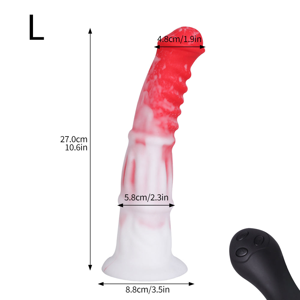 Gode de Cheval de 10,6 Pouces - Gode Fantaisie en Silicone - Gode de Coq de Cheval Noble