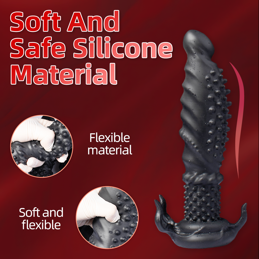 Monster-Dildo-Soft-Bumpy-Dildo-Weird-Liquid-Silicone-Dildo