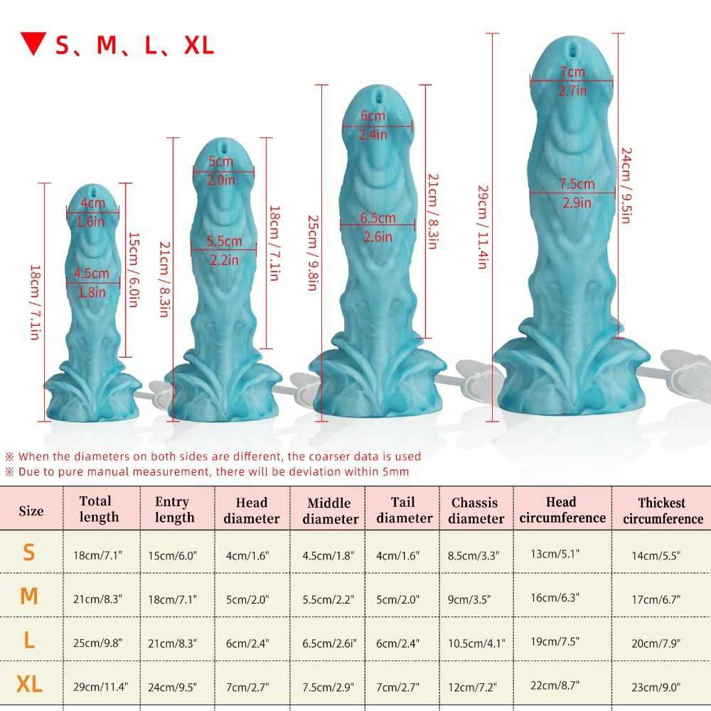 Nothosaur_AGNME_Fantasy_Siren_Dildo_Ejaculation_Dildo_Monster_Dildo_Size_Chart