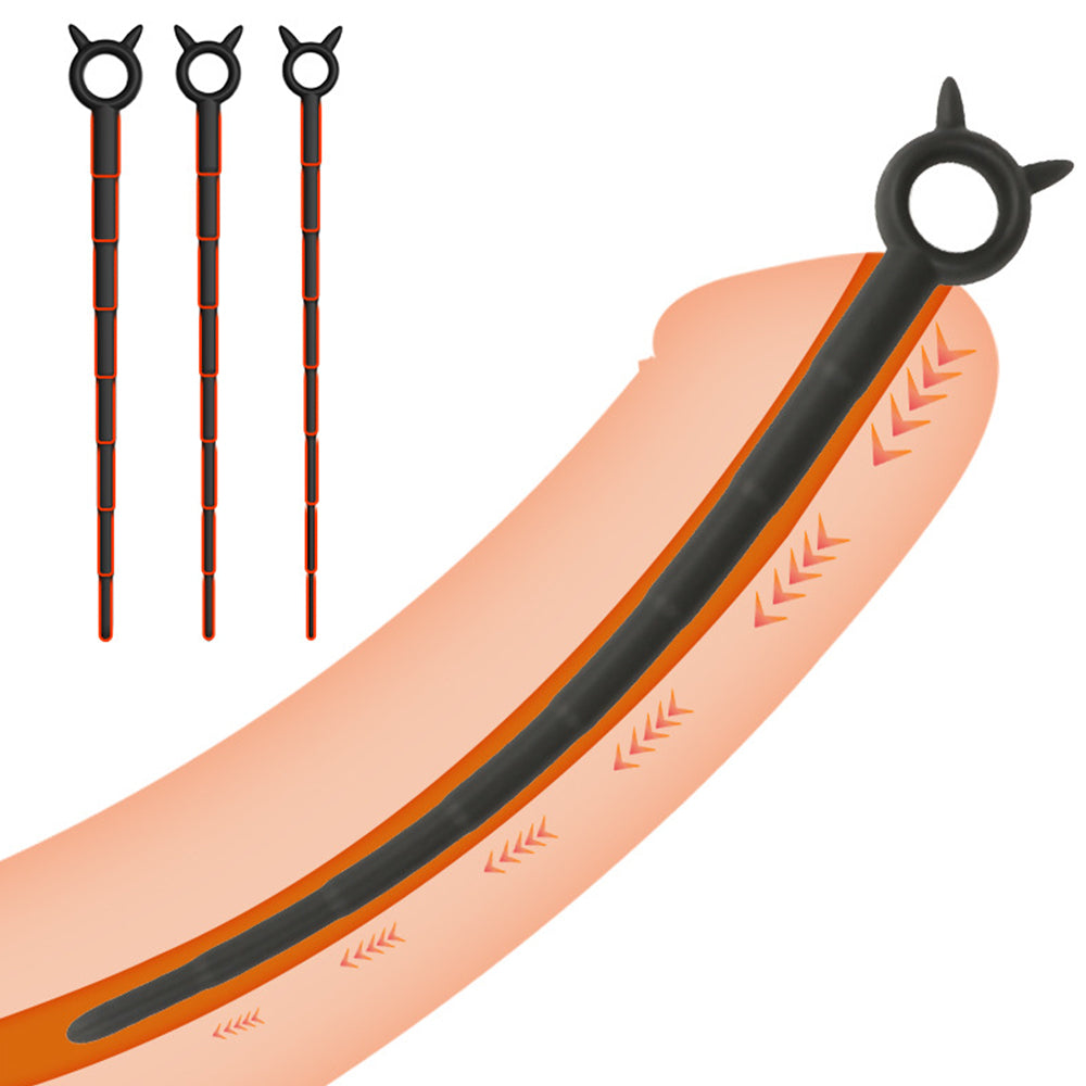 Prise de pénis - Jouets à sondage urétral - Prise de stimulation en silicone Jouet sexuel adulte
