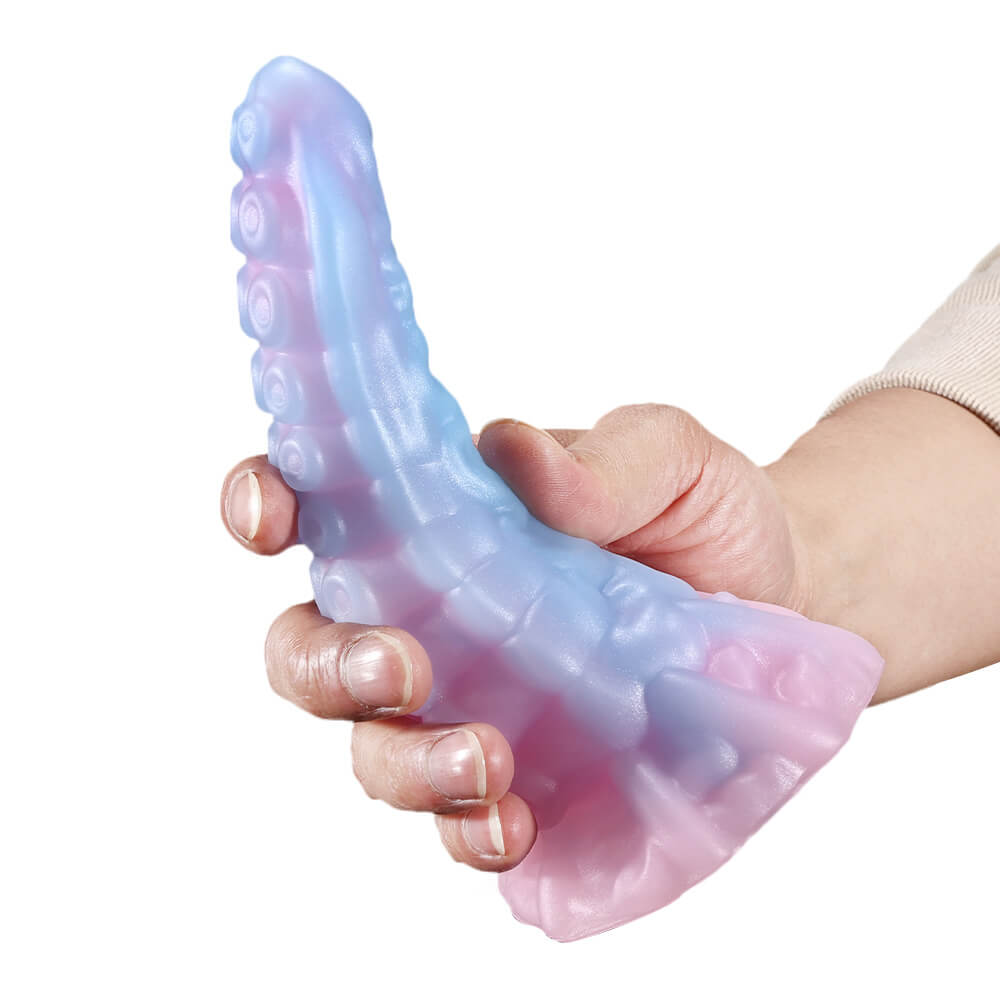 8 pouces Tentacule Dildo - Octopus Dildo - Fantasy Dildo-lueur dans le gode noir