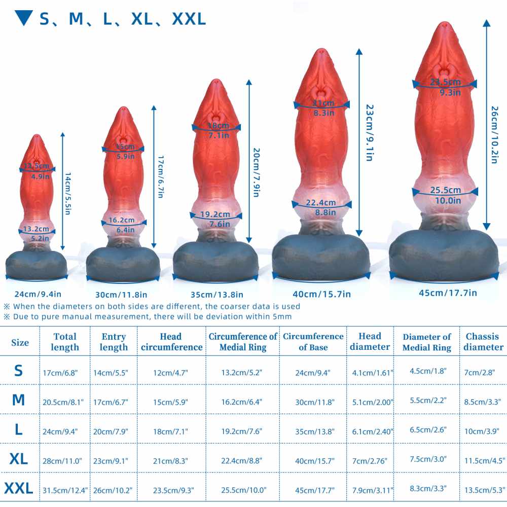 SWISOK_Fenrir_Wolf_Fantasy_Dildo_Huge_Knot_Dildo_Ejaculating_Dildo_Size_Chart