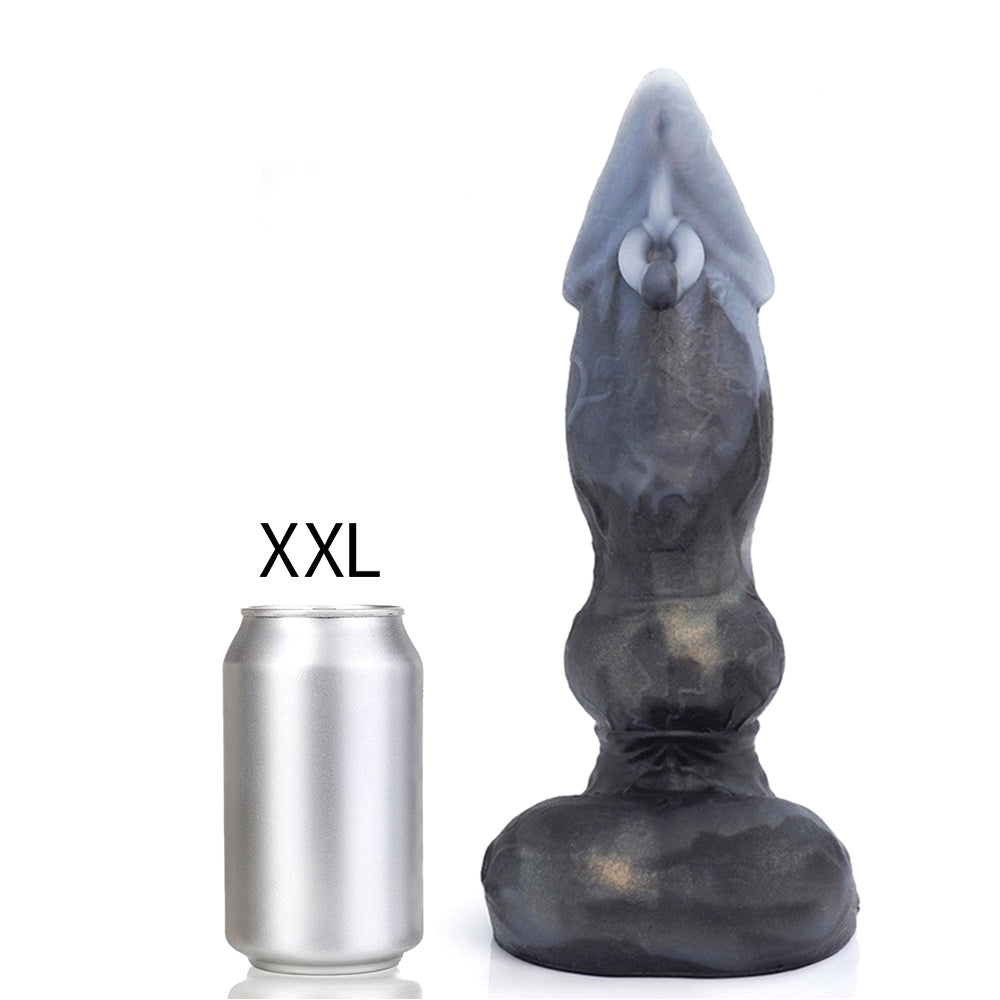 SWISOK Fenrir Wolf Knot Dildo Fantasy Dildo Monster Dildo black and white size xxl