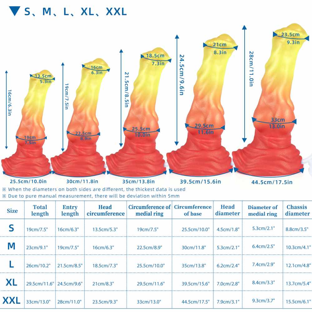 SWISOK_Phantom_Dog_Knot_Dildo_Ejaculating_Dildo_12.99_Inch_Horse_Dildo_Size_Chart