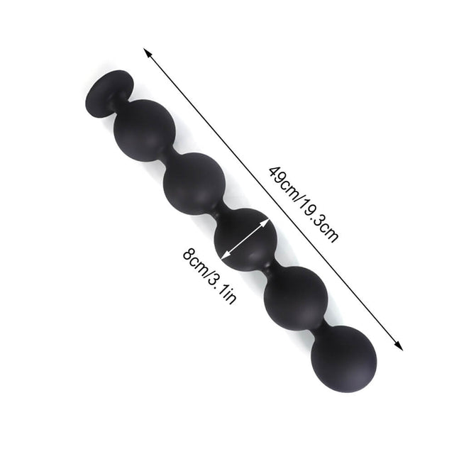 Orbis - Suction Cup Anal Beads - Large Silicone Anal Balls - Anal Sex Toy