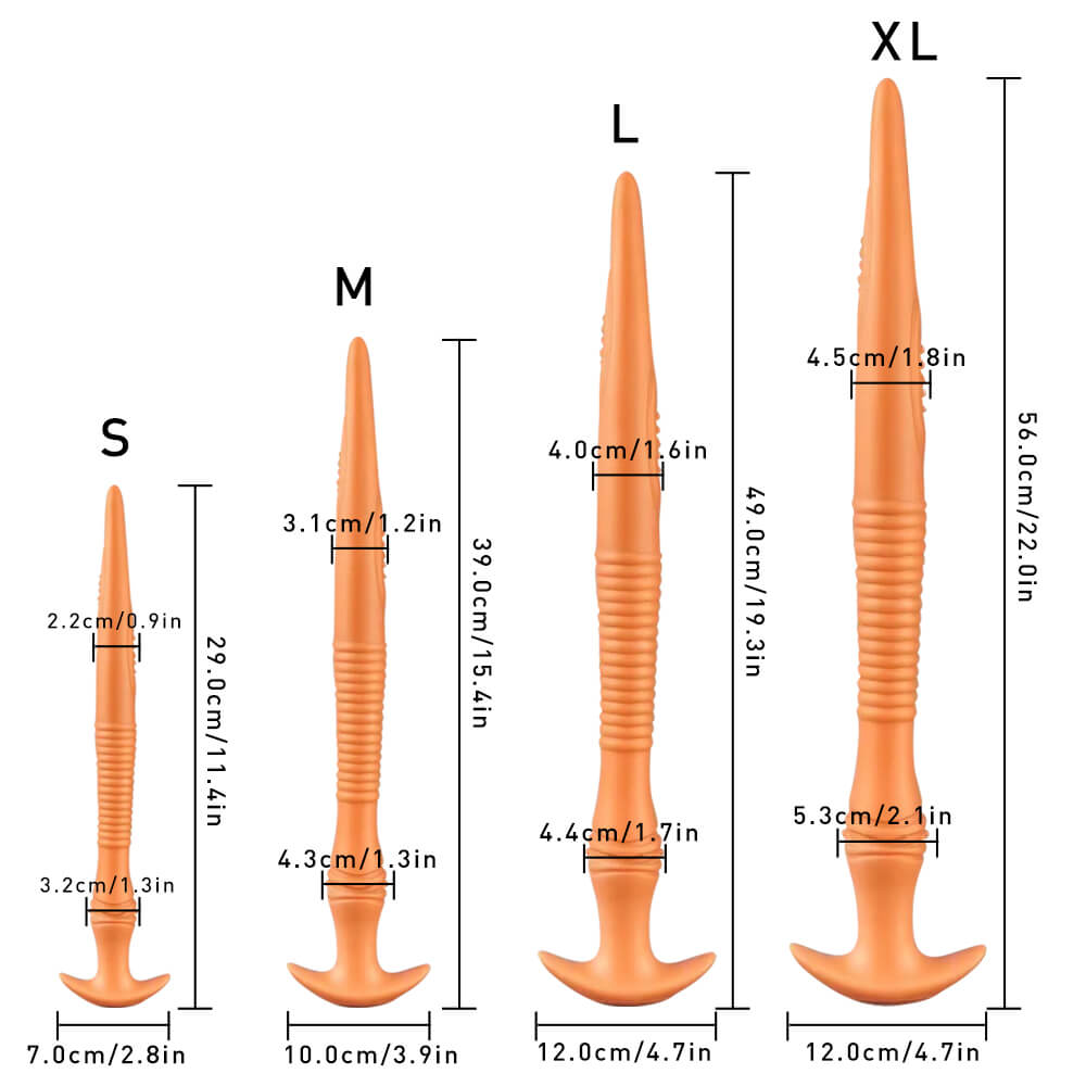 The Eel Anal Plug - Long Butt Plug - Ribbed Butt Plug