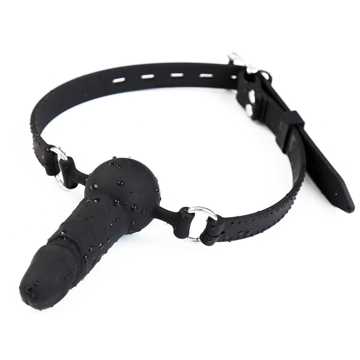 Adjustable Silicone Gag with Dildo