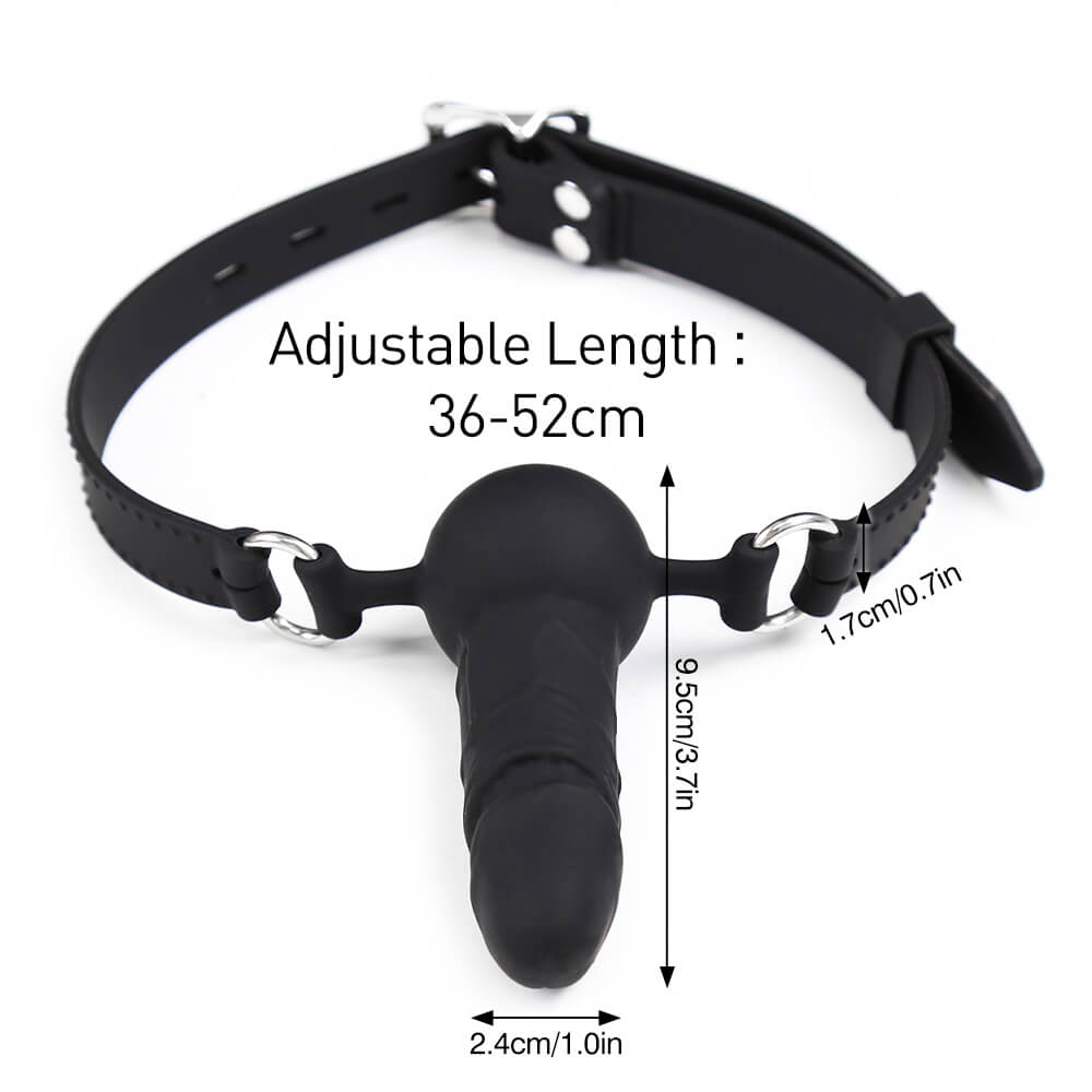 Adjustable Silicone Gag with Dildo