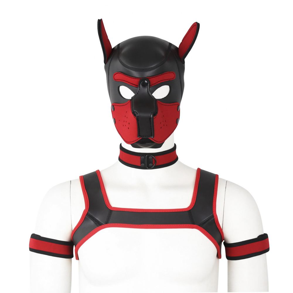 beta-puppy-play-set-pup-hood-bdsm-collar-chest-harness-red