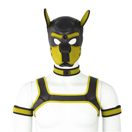 beta-puppy-play-set-pup-hood-bdsm-collar-chest-harness-yellow