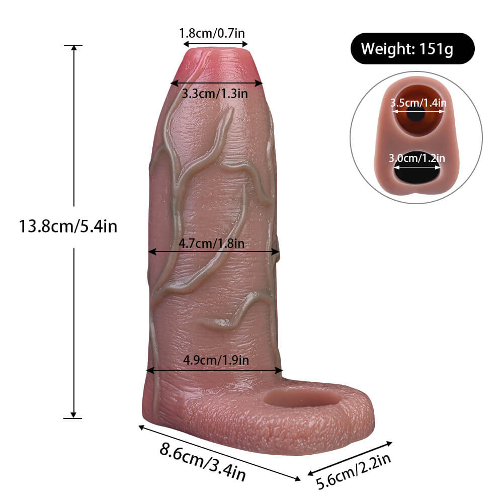 colossus-5-inch-silicone-penis-sleeve-with-ball-loop-size-chart