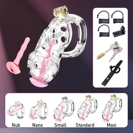 ensnare-chastity-cage-with-belt-5-colors-sizes-clear