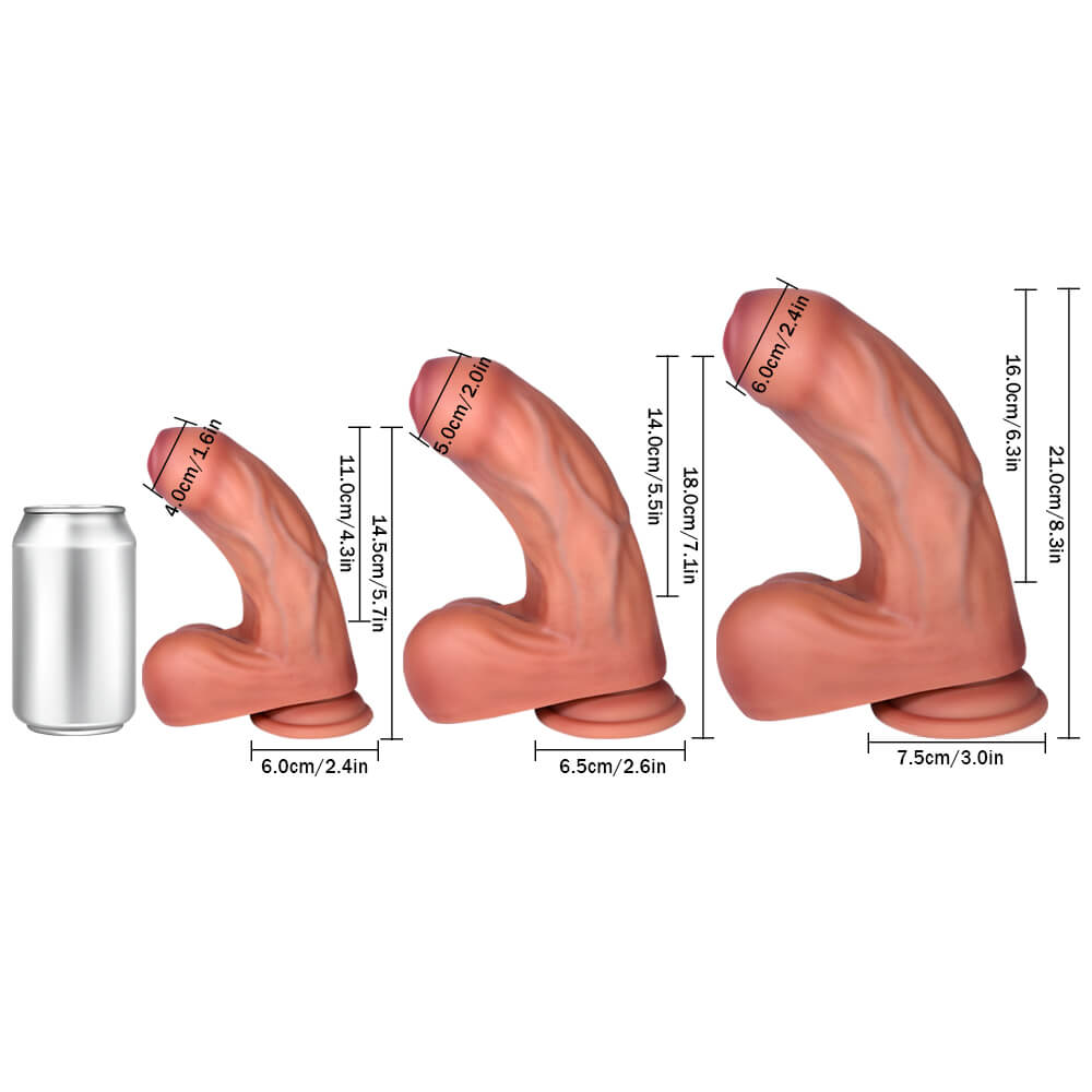 Eros - 8.3 Inch Realistic Dildo - Silicone Dildo - Real Feel Dildo