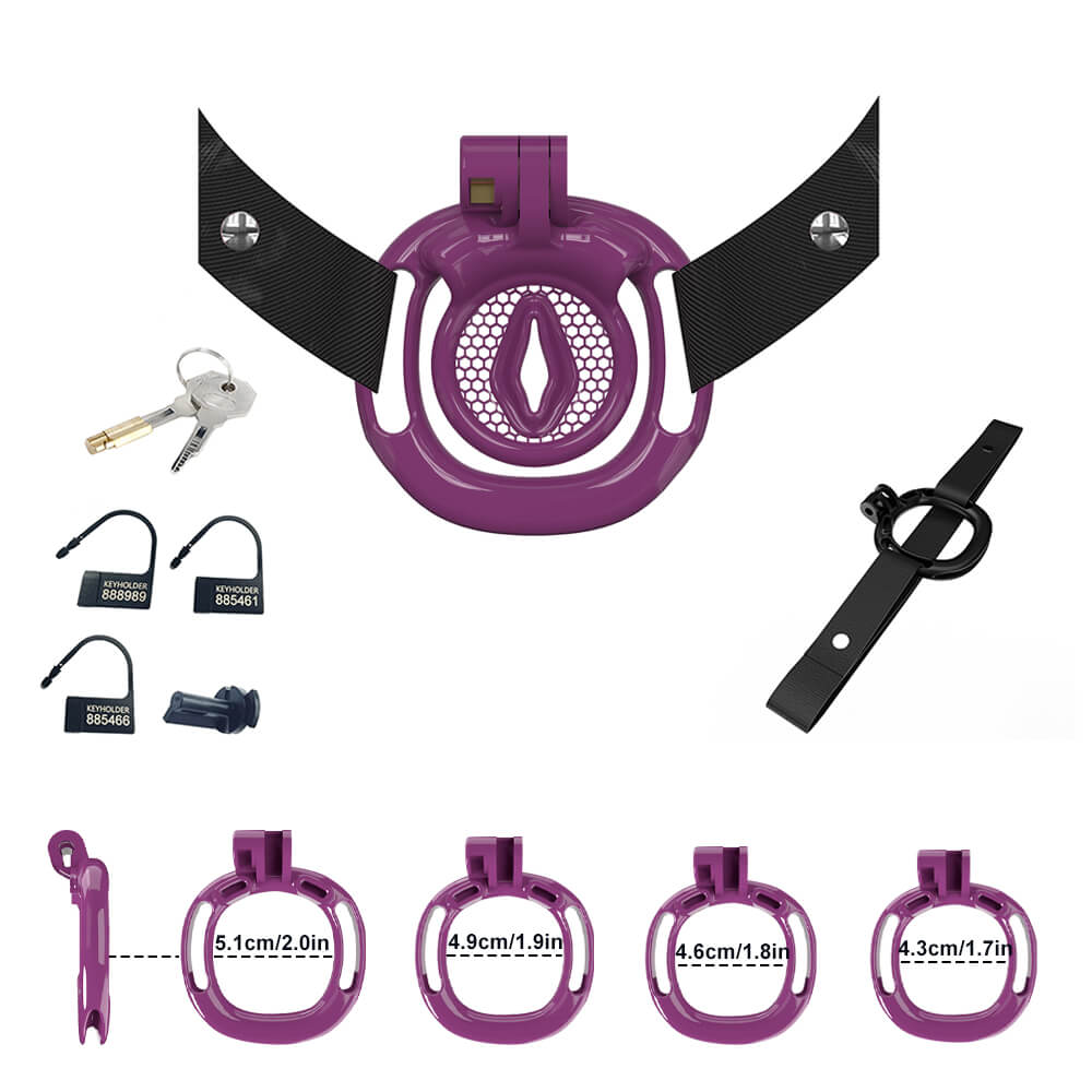 fortis-inverted-chastity-cage-with-belt-and-four-rings-5