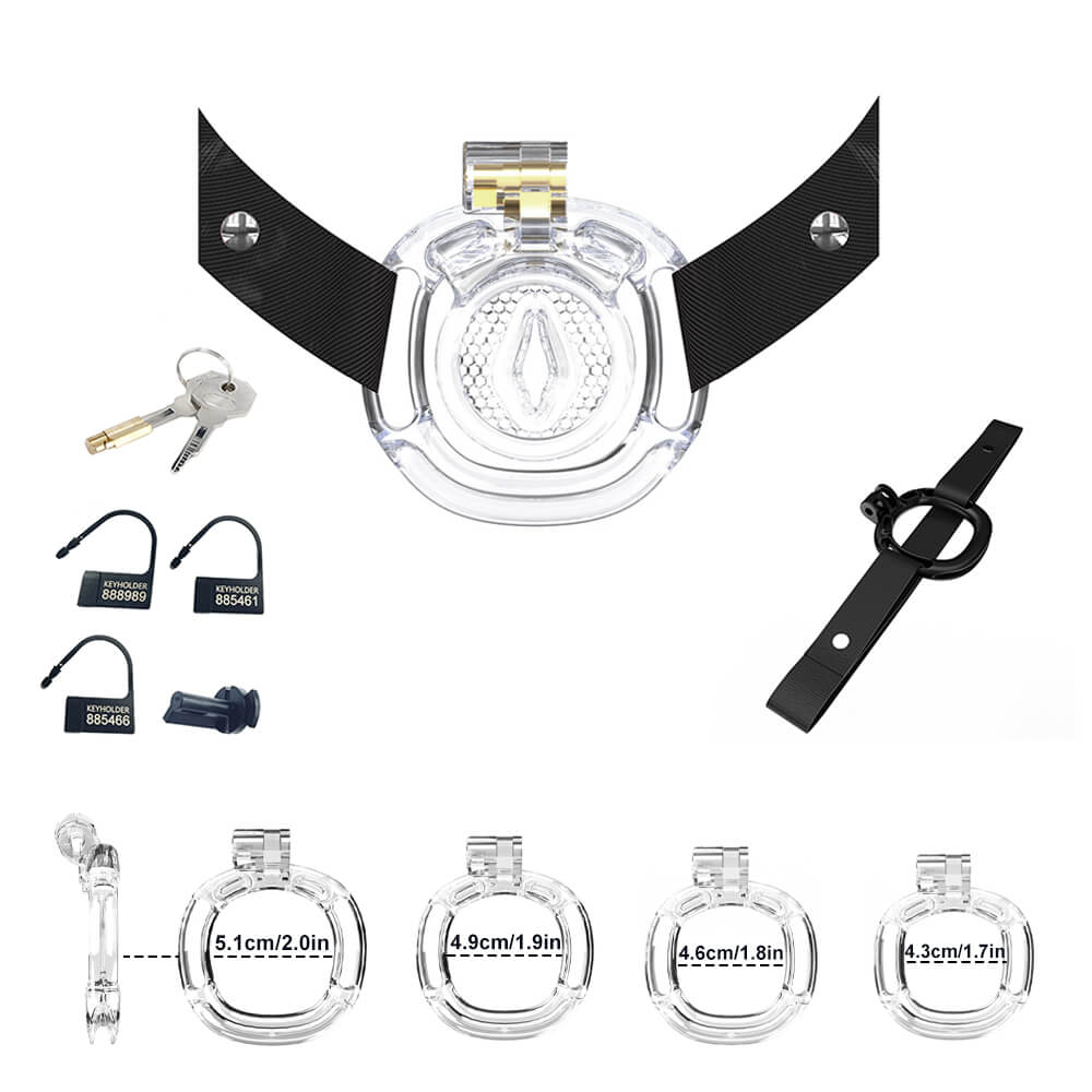 fortis-inverted-chastity-cage-with-belt-and-four-rings-4