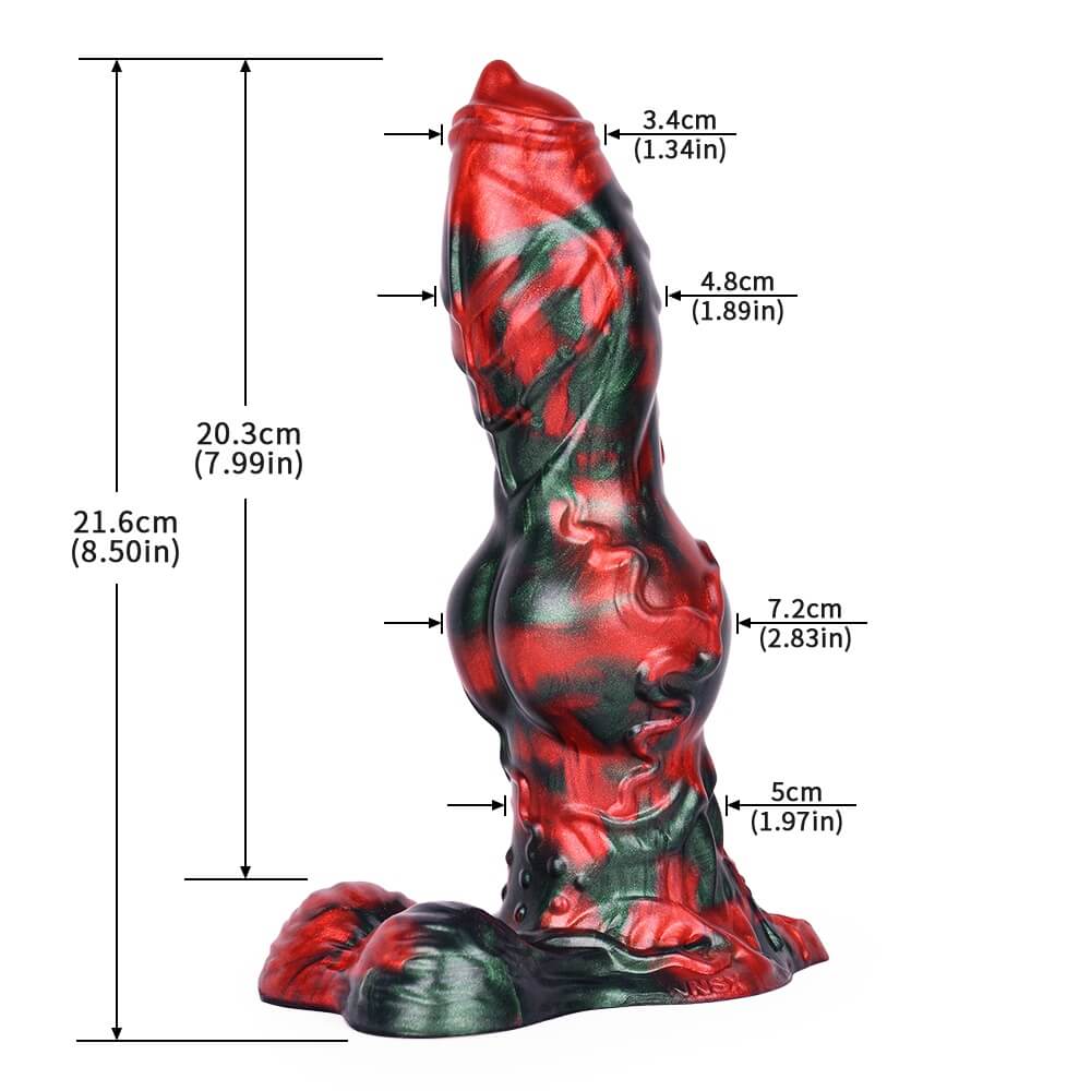 krampus-8-inch-knotted-dog-dildo-fantasy-silicone-dildo-size