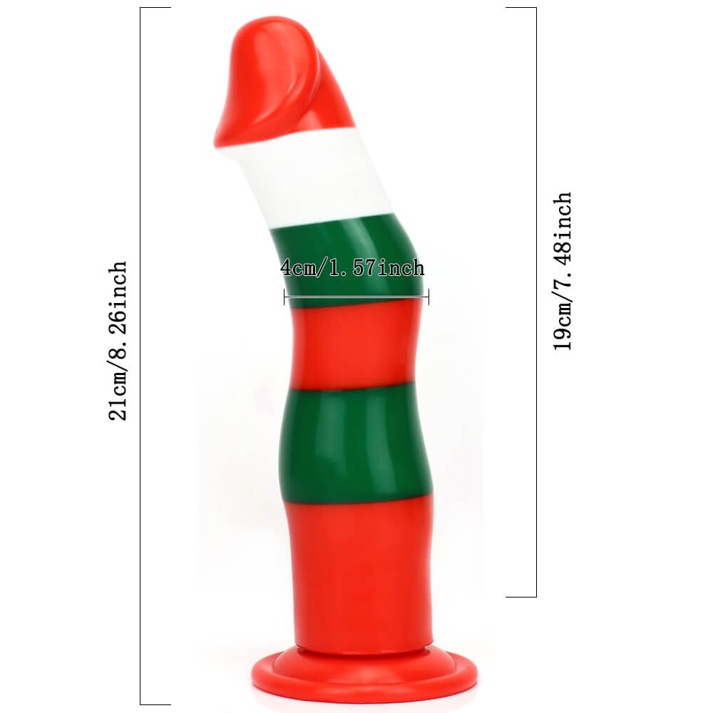 lian-8-inch-christmas-silicone-dildo-with-suction-cup-size