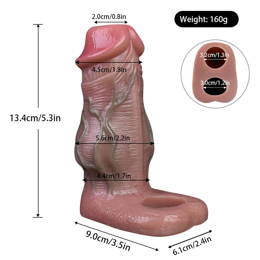 mammoth-5-inch-realistic-cock-sleeve-with-ball-loop-size-chart