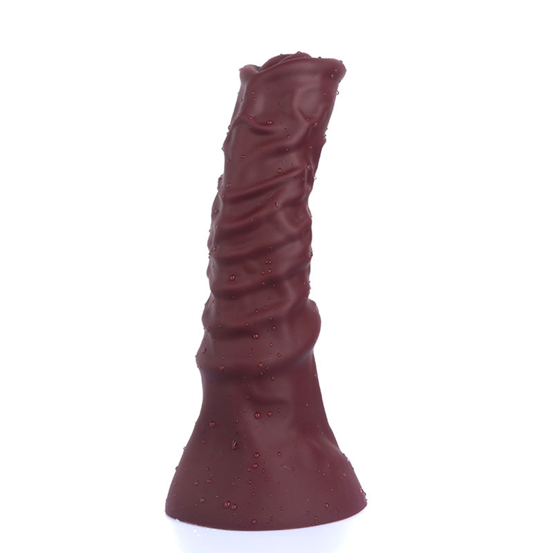 Horse dildo-Ultra Realistic Animal Dildo-Silicone Dildo-Gold-Dark red-4