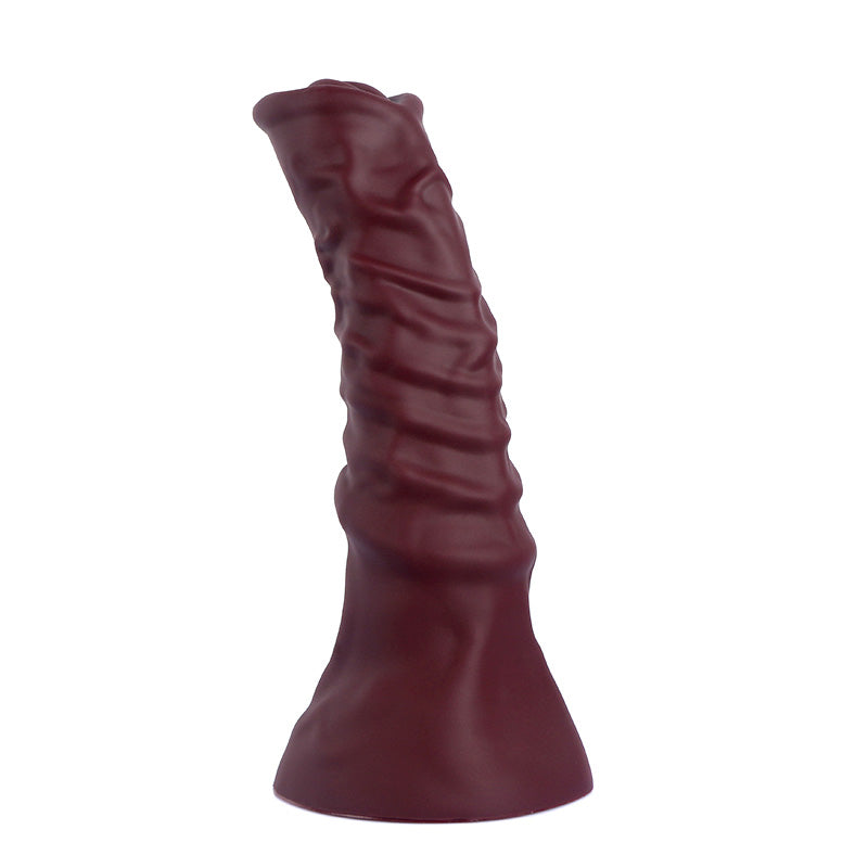 Horse dildo-Ultra Realistic Animal Dildo-Silicone Dildo-Gold-Dark red-3