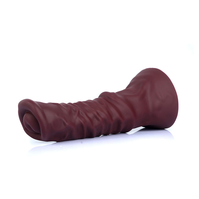 Horse dildo-Ultra Realistic Animal Dildo-Silicone Dildo-Gold-Dark red-5