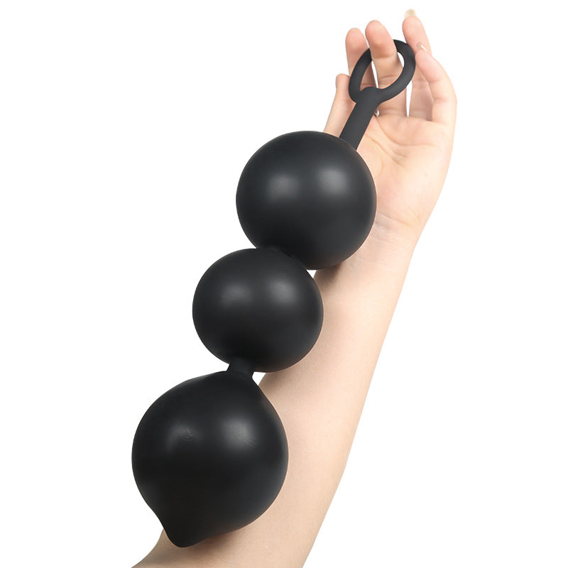 Bally - Silicone Inflatable Anal Beads - 3 Bead Anal Chain - Inflatable Anal Plug