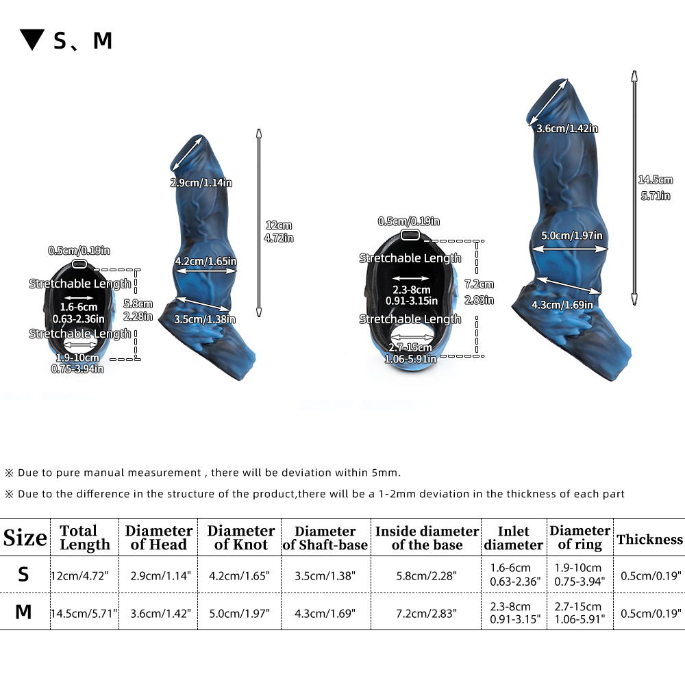 Nothosaur GOCAPA - 4-5 Inch Penis Sleeve - Wolf Cock Sleeve - Cock Extender with Ring