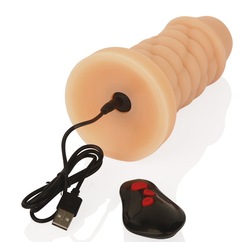 Tank Vibrating Dildo - USB Rechargeable Dildo - 10 Vibration Modes - 3 Size Silicone Dildo