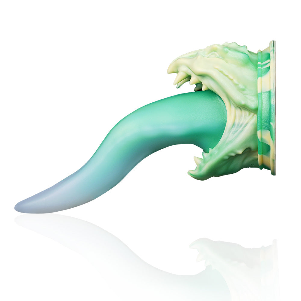 Nothosaur LADON'S TONGUE Fantasy Dildo Monster Dildo Dragon Dildo Green