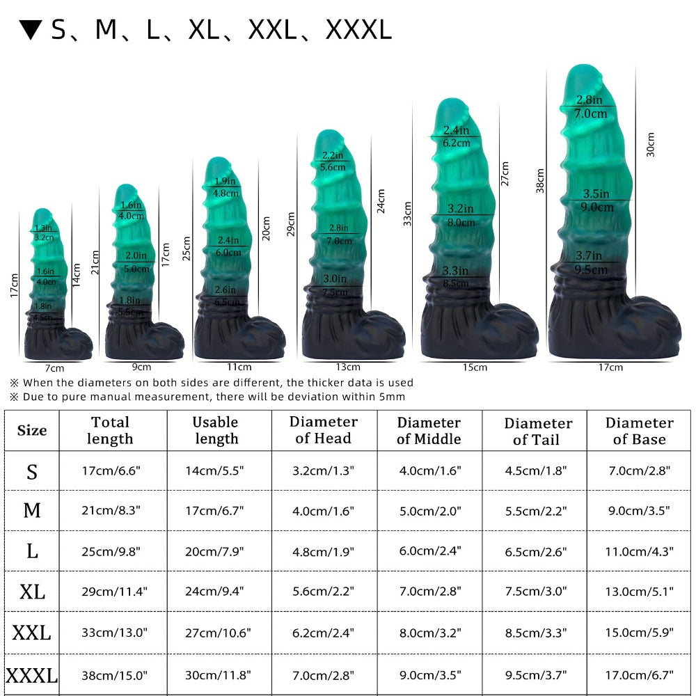 Nothosaur_MEPHISTO_Fantasy_Demon_Dildo_Monster_Dildo_Alien_Cock_Dildo_Size Chart