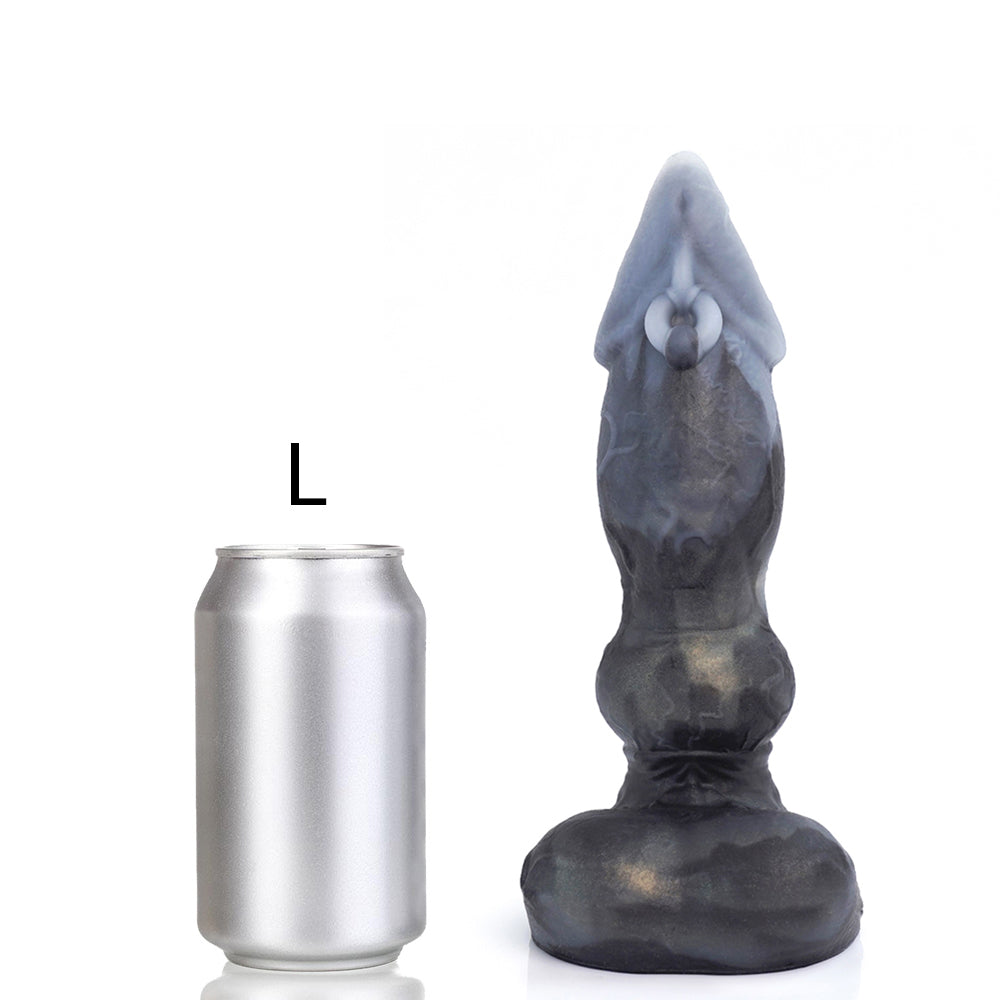 SWISOK Fenrir - Wolf Knot Dildo - Fantasy Dildo - Monster Dildo black and white size l