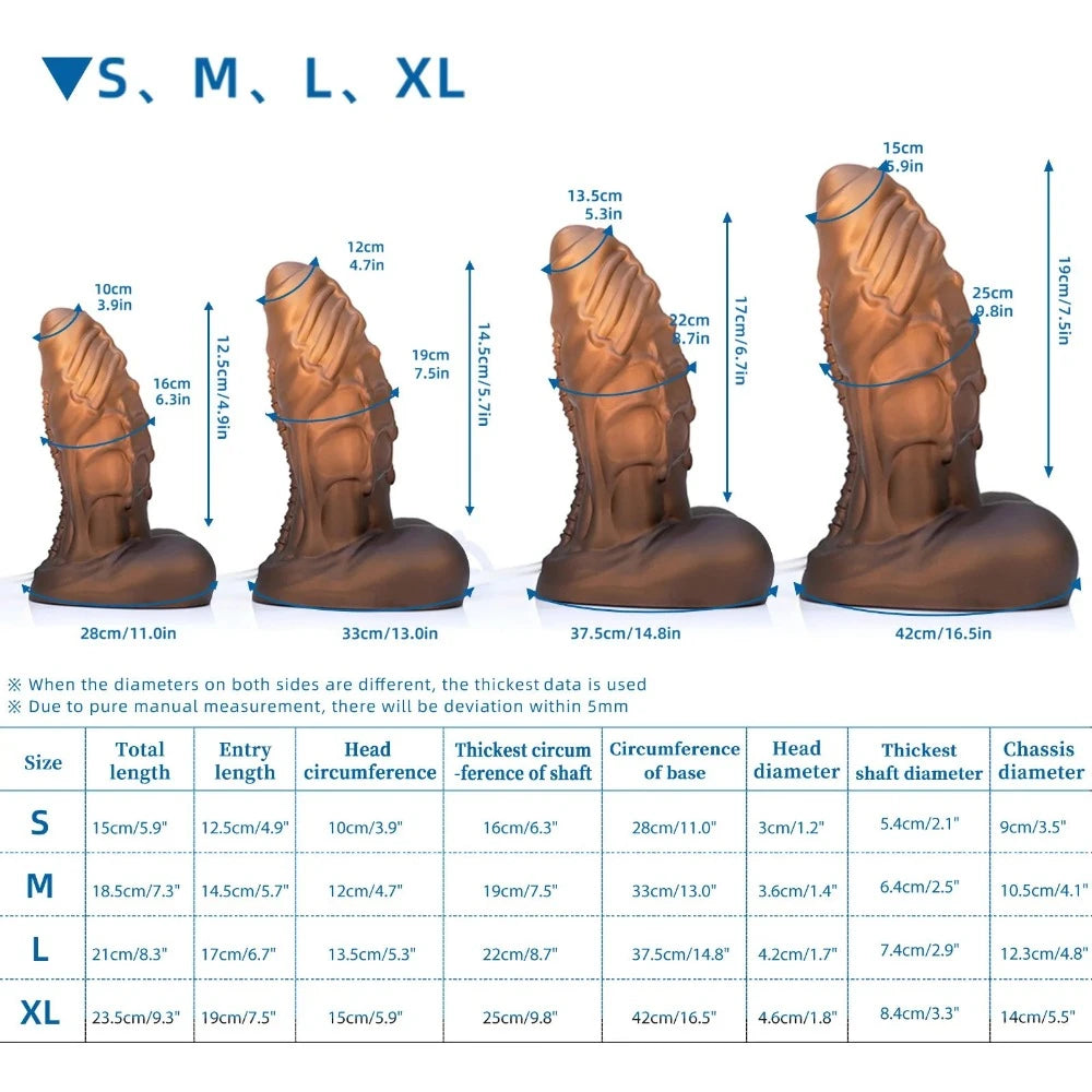 SWISOK Morgon Fantasy Dildo Ejaculating Dildo Monster Dildo Size Chart