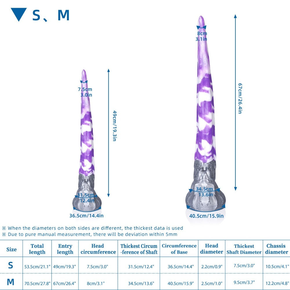 SWISOK Syvern Ⅱ | Aria Blaze - Fantasy Dildo - Monster Dildo - Size Chart