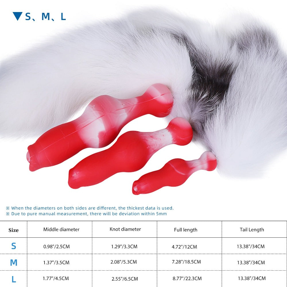 Sweat Blood - Knot Dildo - Dog Dildo - Silicone Dildo - Size Chart