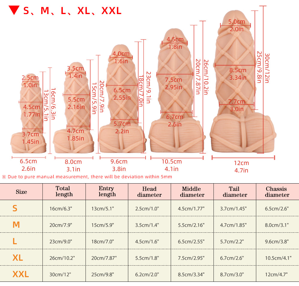 ZACH_12_Inch_Realistic_Dildo_Silicone_Dildo_Huge_Dildo_Size Chart